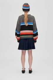 Stine Goya Belted Pleated Skirt Skirt Dark Blue