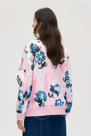Stine Goya Bomber With Puffy Pocket Outerwear Blue Roses On Blush