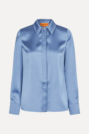 Stine Goya Collared Fitted Shirt Top Infinity Blue