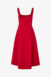 Stine Goya Corset Midi Dress Dress Ruby Red