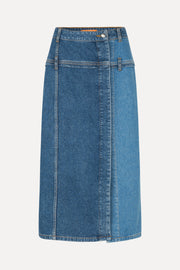 Stine Goya Denim Midi Skirt Skirt Two Tone Denim
