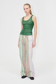 Stine Goya Elasticated Long Pants Pants Forest Stripe