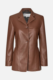 Stine Goya Fitted Single Breasted Jacket Outerwear Cocoa