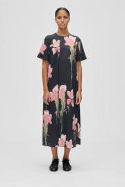 Stine Goya Flowy Short Sleeve Midi Dress Dress Melting Flowers
