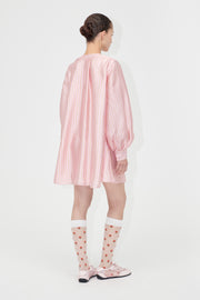 Stine Goya Kimono Mini Dress Dress Rose Pinstripe