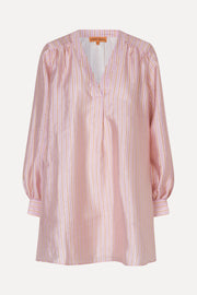 Stine Goya Kimono Mini Dress Dress Rose Pinstripe