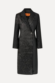 Stine Goya Long Sleeve Straight Coat Coat Black Impressionist Hue