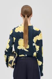 Stine Goya Long Sleeve T-Shirt Top Yellow Petunias