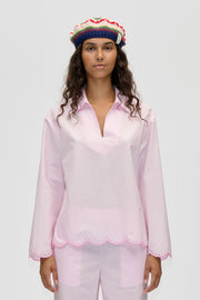 Stine Goya Long Sleeve Tunic Top Top Muted Blush