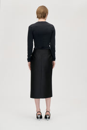 Stine Goya Pencil Midi Skirt Skirt Black