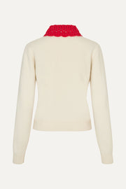 Stine Goya Polo Knit Knit Cream / Red