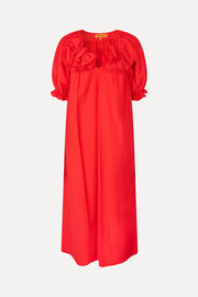 Stine Goya Puff Sleeve Detail Long Dress Dress Fiery Red