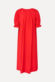Stine Goya Puff Sleeve Detail Long Dress Dress Fiery Red