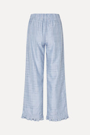 Stine Goya Sheer Ruffling Long Pants Pants Brunnera Blue
