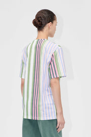 Stine Goya Short Sleeve T-Shirt Top Forest Stripe