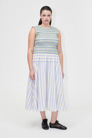 Stine Goya Smocked Gathered Tank Dress Dress Pastel Stripes