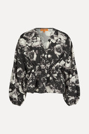 Stine Goya Toni Blouse Top Metalized Peonies