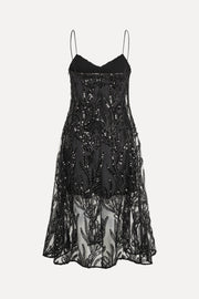 Stine Goya V Neck Midi Dress Dress Abstract Embellishment