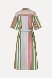 Stine Goya Workwear Midi Dress Dress Forest Stripe