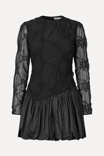 Stine Goya Balloon Long Sleeve Short Dress Dress Smocked Flowers