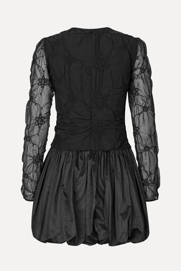 Stine Goya Balloon Long Sleeve Short Dress Dress Smocked Flowers