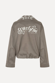 Stine Goya Blouson Eyelet Bomber Jacket Cherries On A Paisley
