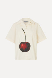 Stine Goya Bowling Collar Shirt Top Cherry