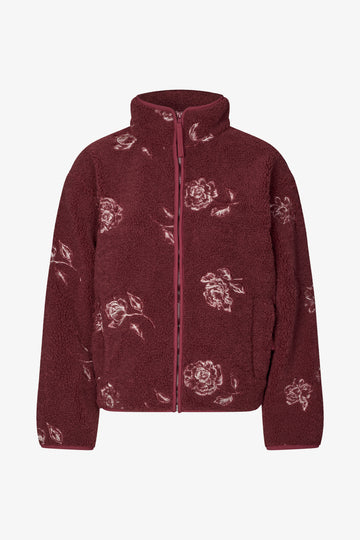 Stine Goya Casual Zipper Jacket Outerwear Sketch Of A Rose