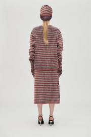 Stine Goya Chunky Rib Mittens Accessories Navy / Red / Cream