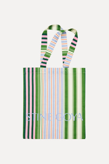Stine Goya Cotton Tote Accessories Forest Stripe