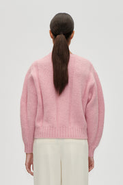 Stine Goya Crewneck Motif Sweater Knit Light Pink