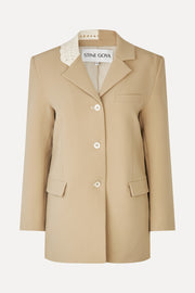 Stine Goya Detailed Tailored Blazer Jacket Ecru