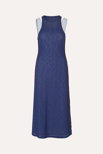 Stine Goya Double Layer Tank Dress Dress Light Blue / Midnight Blue