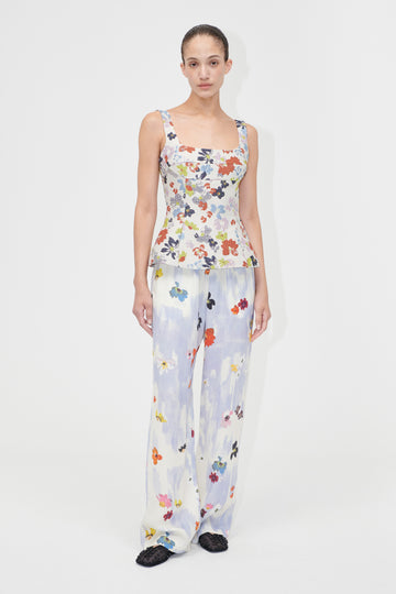Stine Goya Elasticated Long Pants Pants Skyfall Flowers