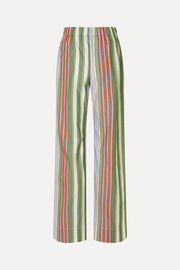 Stine Goya Elasticated Long Pants Pants Forest Stripe