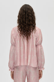 Stine Goya Elasticated Long Sleeve Top Top Cherries On A Paisley