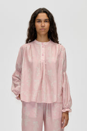 Stine Goya Elasticated Long Sleeve Top Top Cherries On A Paisley