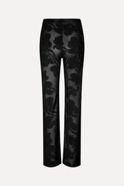 Stine Goya Elasticated Straight Long Pants Pants Black Petunias