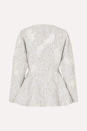 Stine Goya Flared Hem Zip-Up Top Top Stone Grey