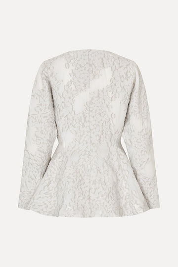 Stine Goya Flared Hem Zip-Up Top Top Stone Grey