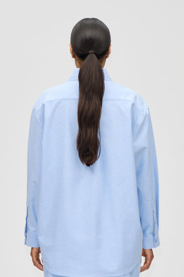 Stine Goya Floral Shirt Top Brunnera Blue