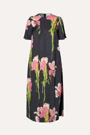 Stine Goya Flowy Short Sleeve Midi Dress Dress Melting Flowers