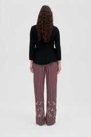 Stine Goya Gathered Boxer Pants Pants Uniform Stripes