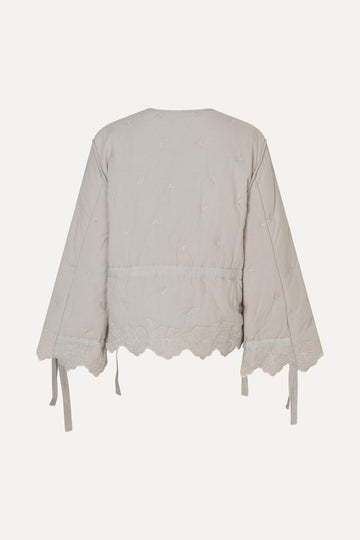 Stine Goya Gathered Tie Jacket Jacket Wild Quilted Flowers