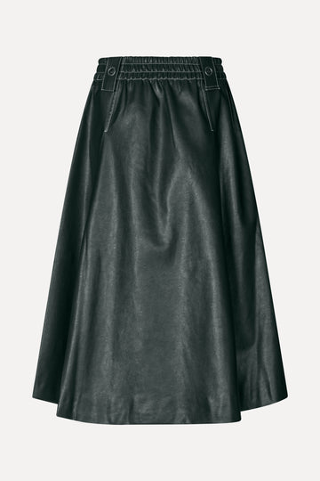 Stine Goya Gathered Waist Midi Skirt Skirt Dark Green
