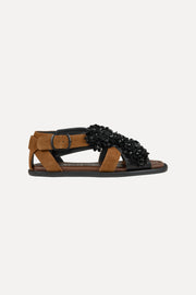 Stine Goya Grosgrain Cross Strap Sandal Footwear Black