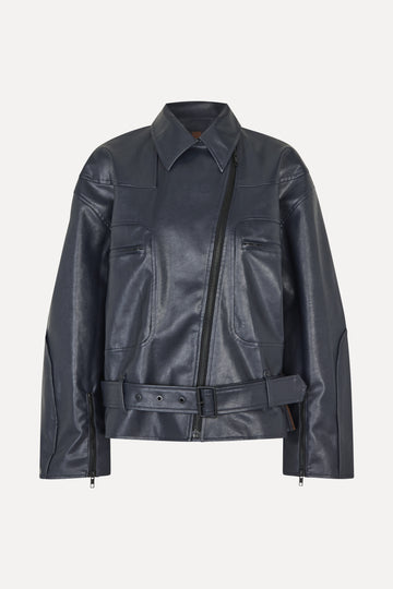 Stine Goya Hybrid Biker Jacket Jacket Midnight Stripes