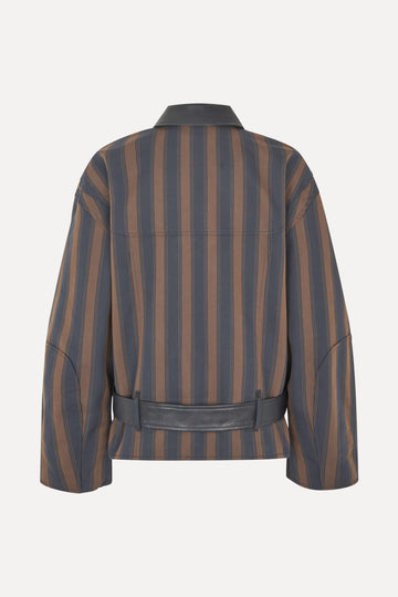 Stine Goya Hybrid Biker Jacket Jacket Midnight Stripes