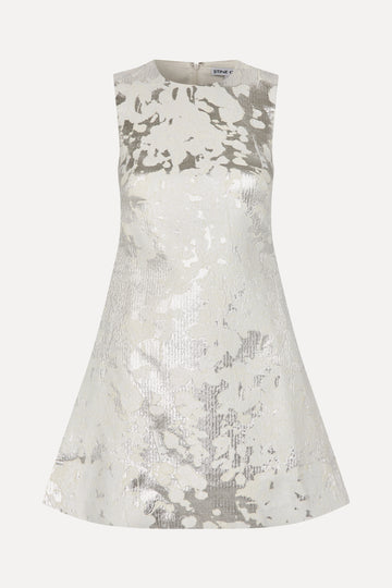 Stine Goya Kick Pleat Mini Dress Dress Lurex Garden