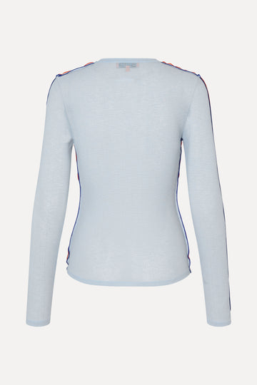 Stine Goya Long Sleeve Crewneck Top Top Light Blue